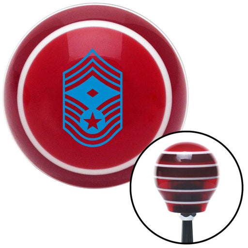 Blue Chief Master Sergeant First Sergeant Red Stripe Shift Knob with M16 x 15 Insert