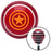 Orange Star w 2 Circles Red Stripe Shift Knob with M16 x 15 Insert