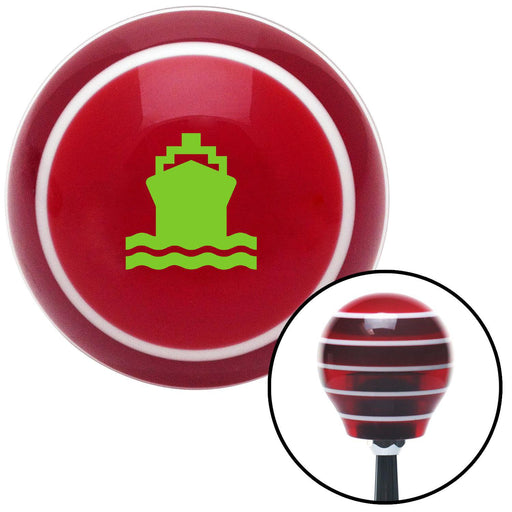 Green Cruise Ship Red Stripe Shift Knob with M16 x 15 Insert