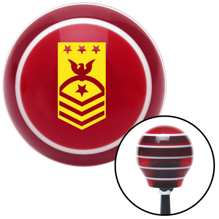 Yellow Master Chief Petty Officer of the Coast Guard Red Stripe Shift Knob with M16 x 15 Insert