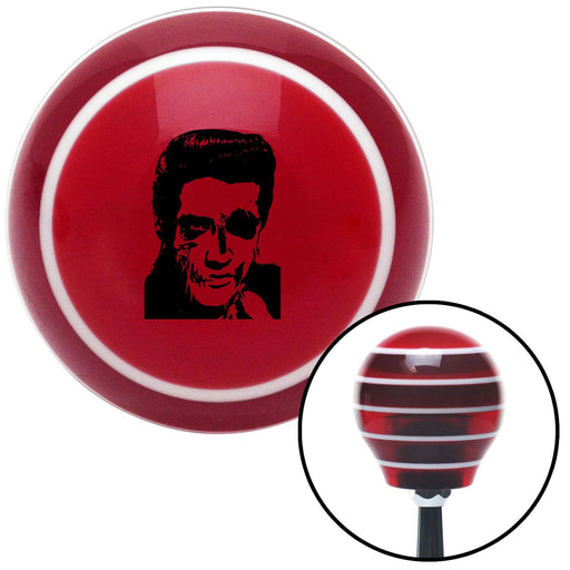 Black Elvis Red Stripe Shift Knob with M16 x 15 Insert