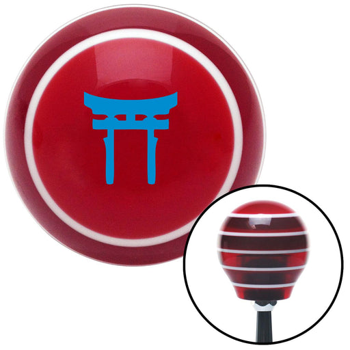 Blue Torii Red Stripe Shift Knob with M16 x 15 Insert