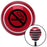 Black No Smoking Red Stripe Shift Knob with M16 x 15 Insert