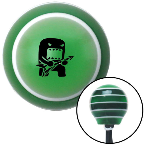 Black Domo Jammin Green Stripe Shift Knob with M16 x 15 Insert