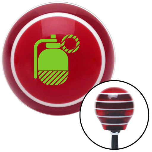 Green Grenade Red Stripe Shift Knob with M16 x 15 Insert