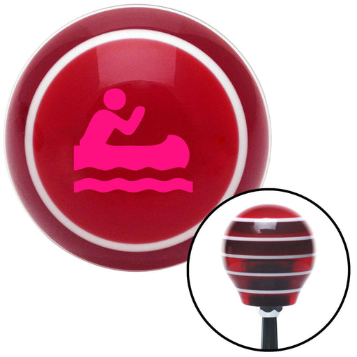 Pink Man in a Canoe Red Stripe Shift Knob with M16 x 15 Insert