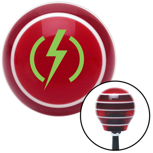 Green Bolt  Red Stripe Shift Knob with M16 x 15 Insert