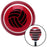 Black Volleyball Red Stripe Shift Knob with M16 x 15 Insert