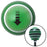 Black Broken Directional Arrow Down Green Stripe Shift Knob with M16 x 15 Insert