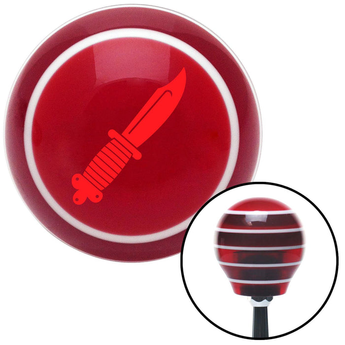 Red Hunting Knife Red Stripe Shift Knob with M16 x 15 Insert