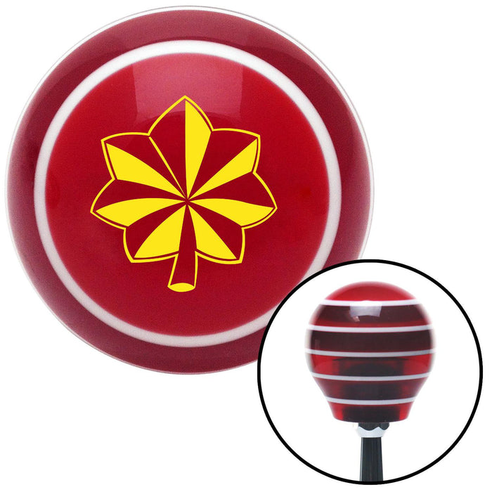 Yellow Commander Red Stripe Shift Knob with M16 x 15 Insert