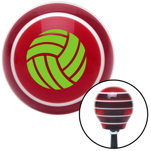 Green Volleyball Red Stripe Shift Knob with M16 x 15 Insert