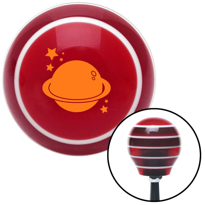 Orange Planet  Stars Red Stripe Shift Knob with M16 x 15 Insert