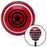 Black Outlined Star Red Stripe Shift Knob with M16 x 15 Insert