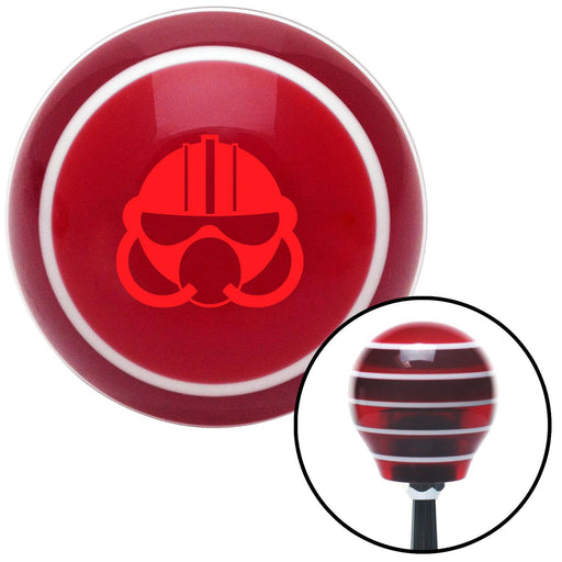 Red Gas Mask Red Stripe Shift Knob with M16 x 15 Insert