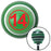 Red Ball 14 Green Stripe Shift Knob with M16 x 15 Insert