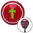 Green Christian Cross Red Stripe Shift Knob with M16 x 15 Insert