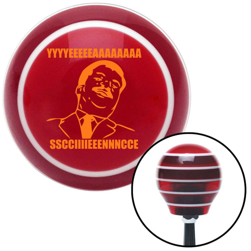 Orange Neil Degrasse Tyson Red Stripe Shift Knob with M16 x 15 Insert