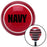 Black NAVY Logo Red Stripe Shift Knob with M16 x 15 Insert