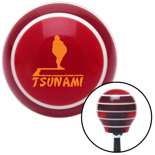 Orange Tsunami Red Stripe Shift Knob with M16 x 15 Insert