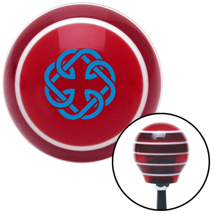 Blue Celtic Father Daughter Symbol Red Stripe Shift Knob with M16 x 15 Insert