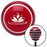 White Flower on Lilypad Red Stripe Shift Knob with M16 x 15 Insert