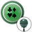 Black Card Symbols Green Stripe Shift Knob with M16 x 15 Insert