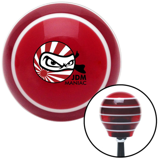 JDM Maniac Red Stripe Shift Knob with M16 x 15 Insert