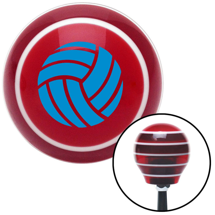 Blue Volleyball Red Stripe Shift Knob with M16 x 15 Insert