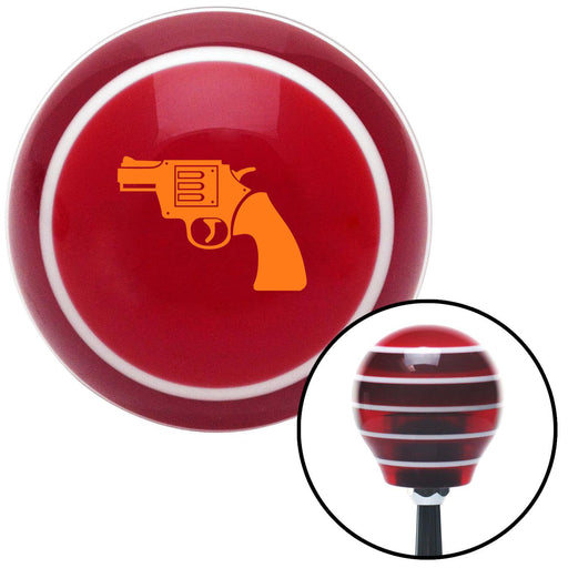 Orange Gun Red Stripe Shift Knob with M16 x 15 Insert