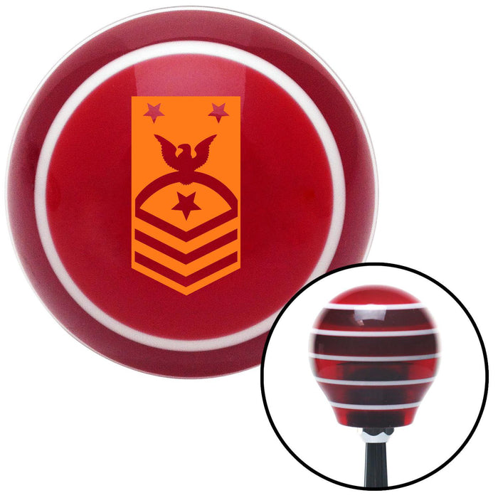 Orange Force or Fleet Command Master Chief Petty Officer  Red Stripe Shift Knob with M16 x 15 Insert