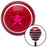 Pink Star in a Star in a Star Red Stripe Shift Knob with M16 x 15 Insert