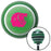 Pink Lion Green Stripe Shift Knob with M16 x 15 Insert