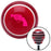 Pink Gun Red Stripe Shift Knob with M16 x 15 Insert