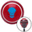 Blue Scary Skull Red Stripe Shift Knob with M16 x 15 Insert