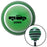 Black Automotive Dump Bed Down Green Stripe Shift Knob with M16 x 15 Insert