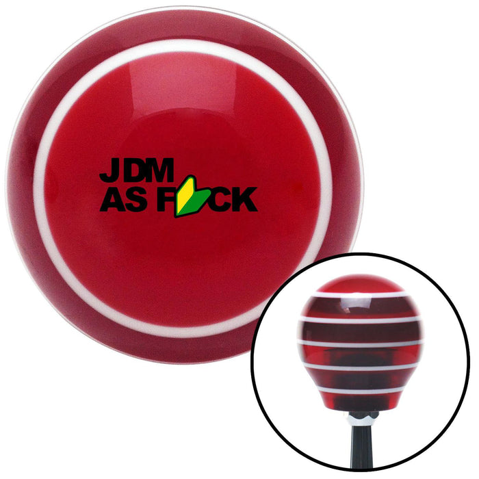 JDMAF Green Red Stripe Shift Knob with M16 x 15 Insert