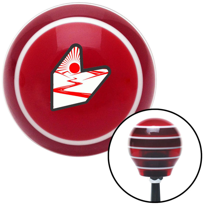 Rising Sun Highway Red Stripe Shift Knob with M16 x 15 Insert