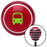 Green Bus Red Stripe Shift Knob with M16 x 15 Insert