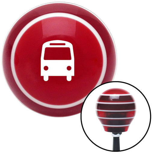 White Bus Red Stripe Shift Knob with M16 x 15 Insert