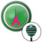 Pink The Eiffel Tower Green Stripe Shift Knob with M16 x 15 Insert