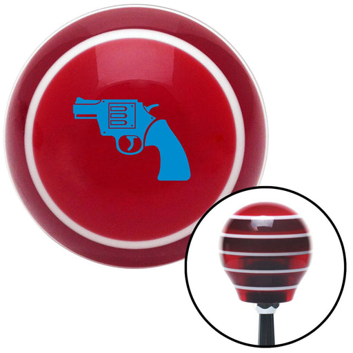 Blue Gun Red Stripe Shift Knob with M16 x 15 Insert