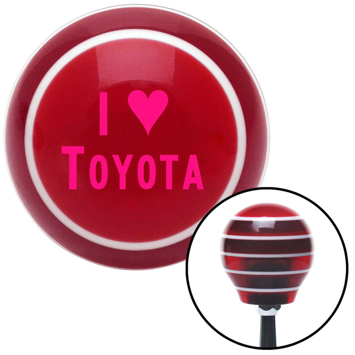 Pink I 3 TOYOTA Red Stripe Shift Knob with M16 x 15 Insert