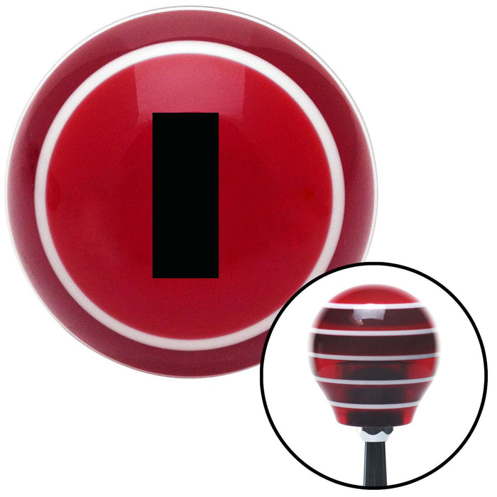 Black First Lieutenant  Second Lieutenant Red Stripe Shift Knob with M16 x 15 Insert