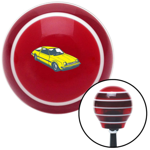 Hatchback Yellow Red Stripe Shift Knob with M16 x 15 Insert