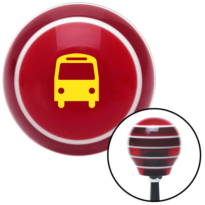 Yellow Bus Red Stripe Shift Knob with M16 x 15 Insert