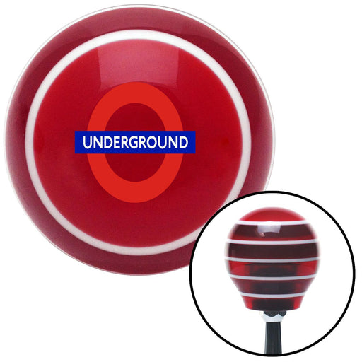 London Underground Red Stripe Shift Knob with M16 x 15 Insert