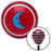 Blue Crescent Moon Red Stripe Shift Knob with M16 x 15 Insert