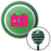 Pink Battery Charge Symbol Green Stripe Shift Knob with M16 x 15 Insert