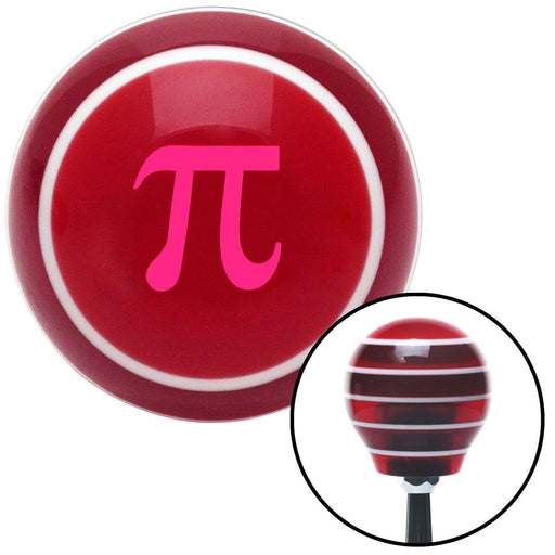 Pink Pie Red Stripe Shift Knob with M16 x 15 Insert